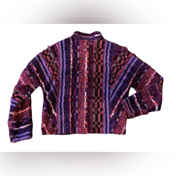 LUCILLE CRIGHTON Handwoven Artisan Jacket Size 8 - Picture 3 of 10